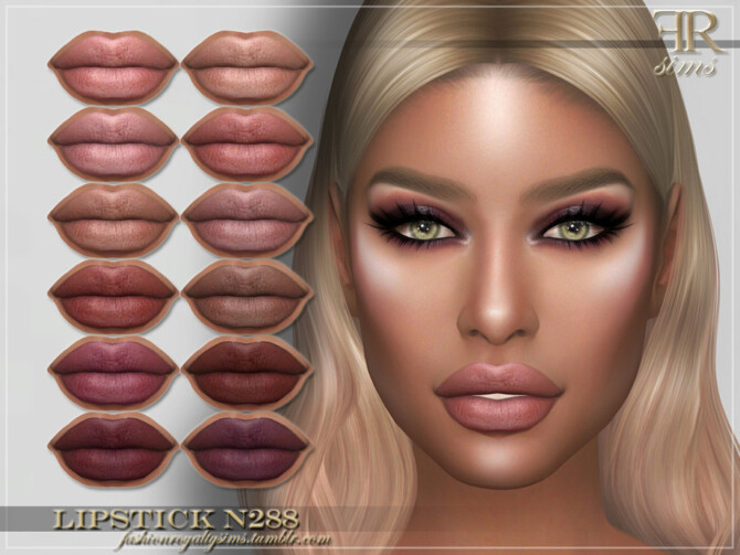 Sims 4 FRS Lipstick N288 by FashionRoyaltySims at TSR