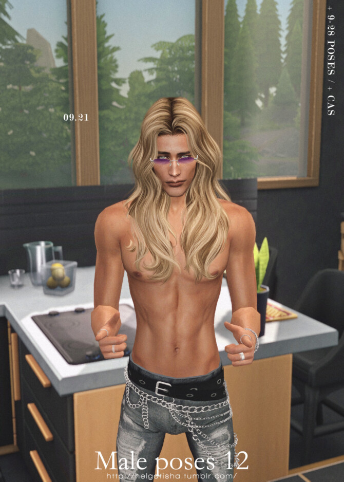 Sims 4 Male poses 12 at Helgatisha