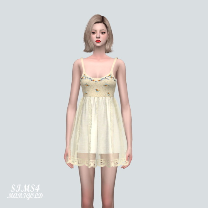 Sims 4 52 Knit S Mini Dress at Marigold