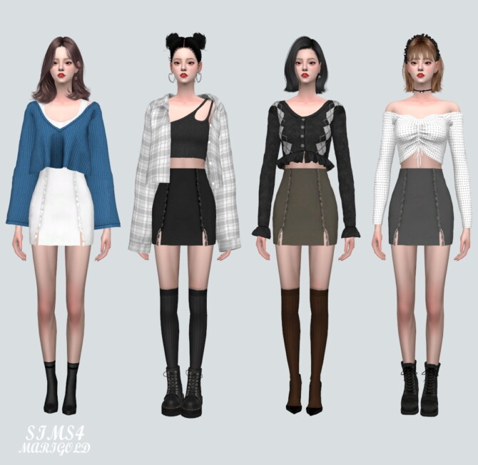 Sims 4 171 Lace Mini Skirts at Marigold