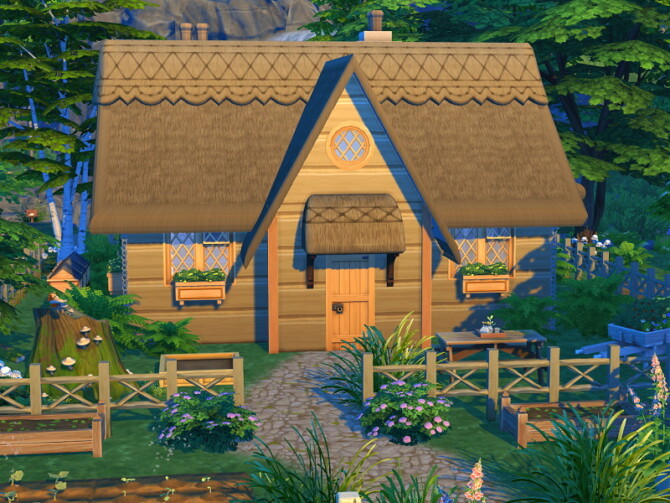 Sims 4 Cozy Log Cabin by Flubs79 at TSR