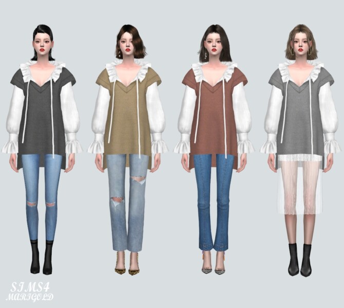 Sims 4 Vest With L Blouse at Marigold