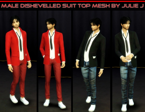 Sims 4 Male Dishevelled Suit Top Mesh at Julietoon – Julie J