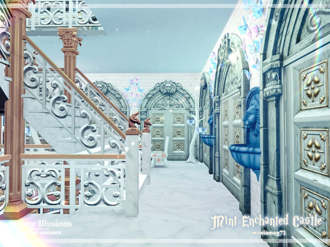 Sims 4 Arcane Illusions Mint Enchanted Castle by Moniamay72 at TSR