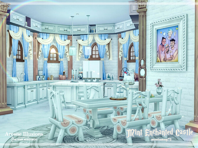 Sims 4 Arcane Illusions Mint Enchanted Castle by Moniamay72 at TSR