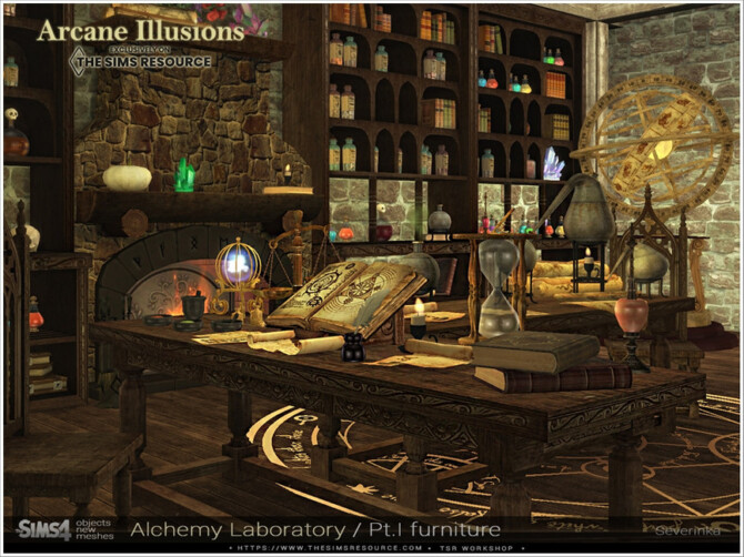 Sims 4 Arcane Illusions Alchemy Laboratory Pt.I furniture by Severinka  at TSR