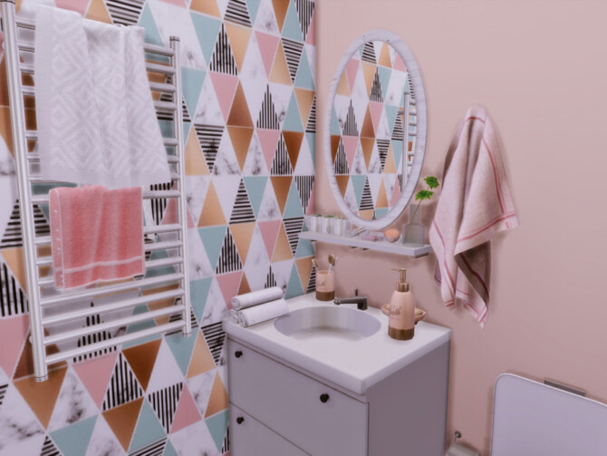 Sims 4 Pastella Small Bathroom by GenkaiHaretsu at TSR