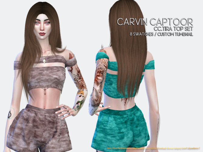 Sims 4 Tira Top by carvin captoor at TSR