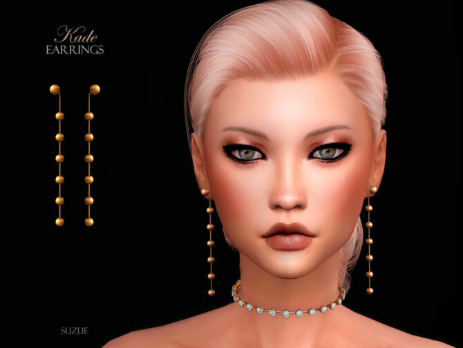 Sims 4 Kade Earrings by Suzue at TSR