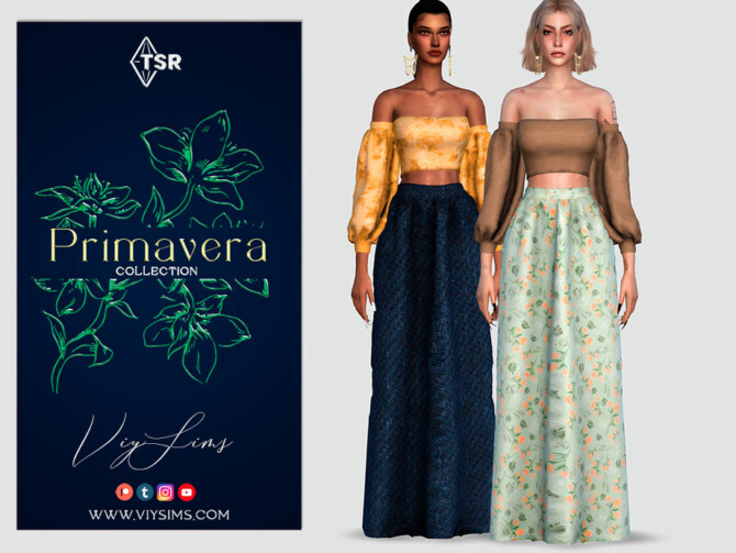 Sims 4 PRIMAVERA Collection SKIRT FOR FLORAL SET [I] by Viy Sims at TSR