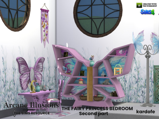 Sims 4 Arcane Illusions The fairy princess bedroom 2 by kardofe at TSR