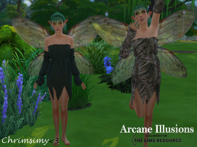 Sims 4 Arcane Illusions Fairy Dress by chrimsimy at TSR