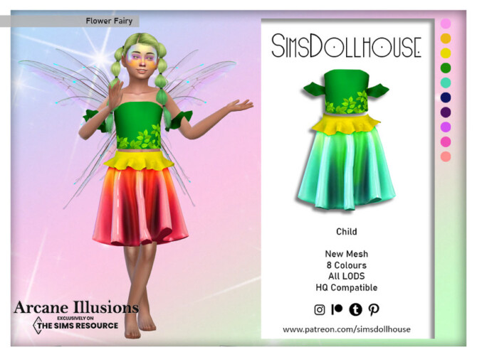 Sims 4 Arcane Illusions   Flower Fairy by SimsDollhouse at TSR