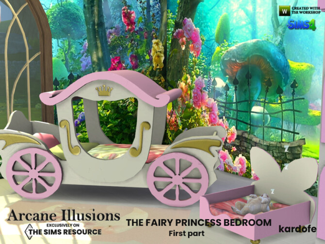 Sims 4 Arcane Illusions The fairy princess bedroom by kardofe at TSR