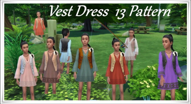 Sims 4 Kids Vest Dress at Birksches Sims Blog