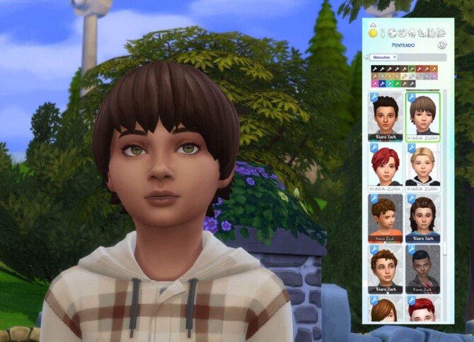 Sims 4 Kiku Honda Hairstyle for Boys at My Stuff Origin