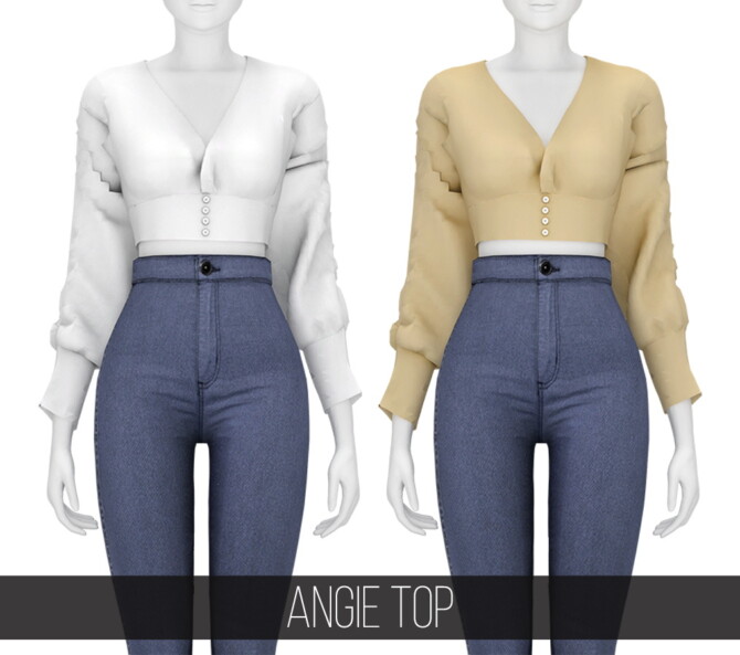 Sims 4 ANGIE TOP at Fifths Creations