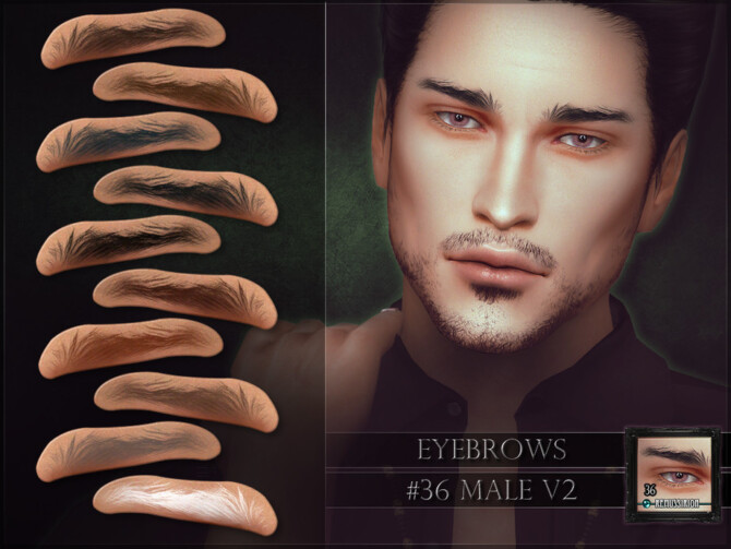 Sims 4 Eyebrows 36 male V2 by RemusSirion at TSR