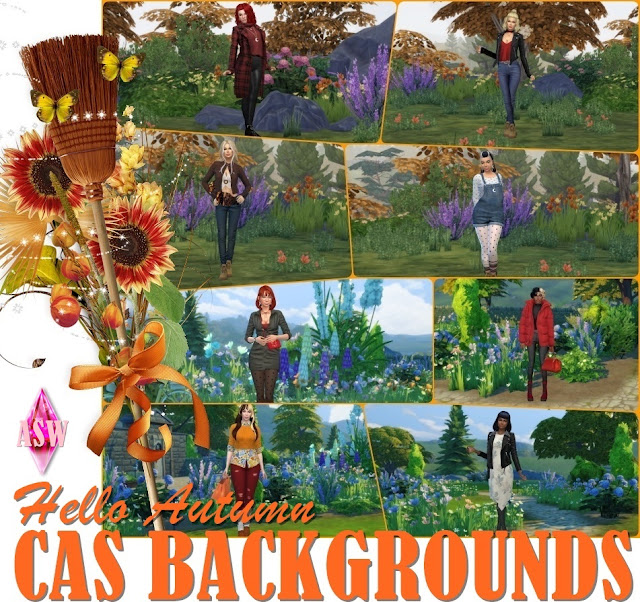 Sims 4 CAS Backgrounds Hello Autumn at Annett’s Sims 4 Welt