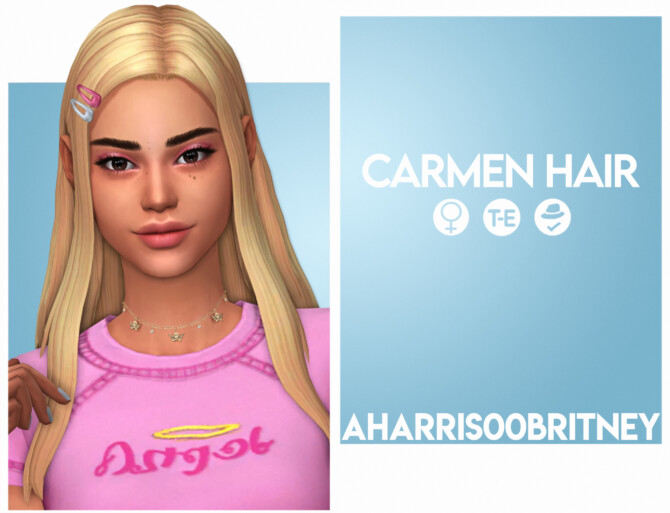 Sims 4 Carmen Hair at AHarris00Britney