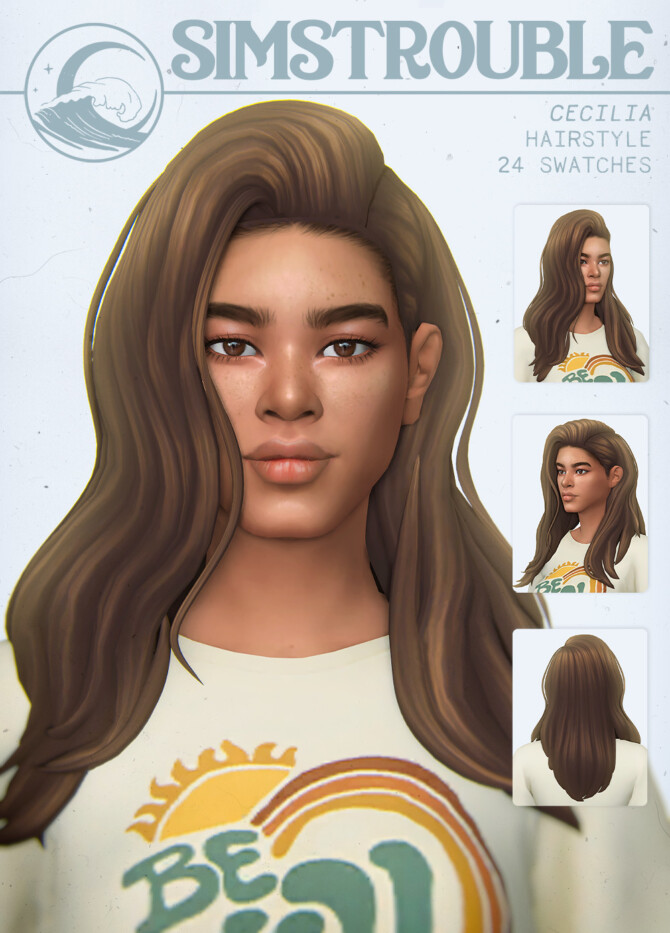 Sims 4 Cecilia Hair at SimsTrouble