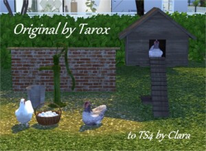 Chickens and accessories by Clara at All 4 Sims