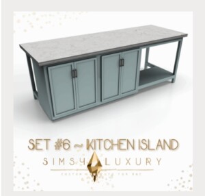 Kitchen island at Sims4 Luxury