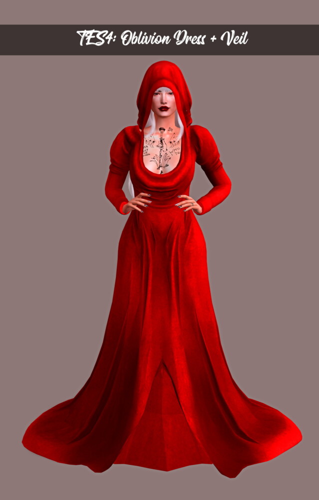 Sims 4 Oblivion Dress and Veil at Astya96