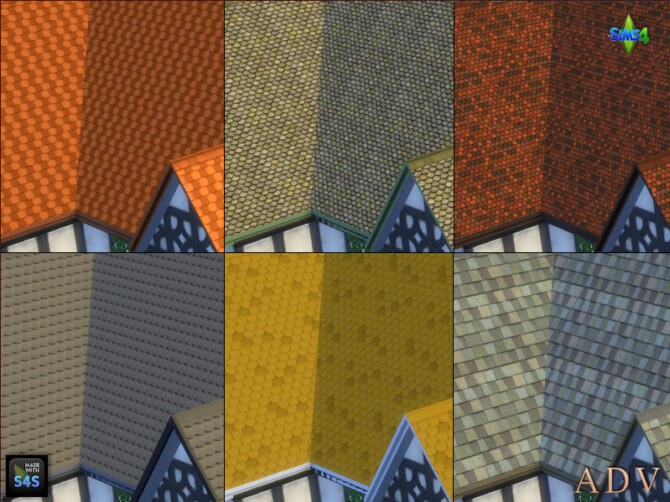 Sims 4 Roof tiles at Arte Della Vita
