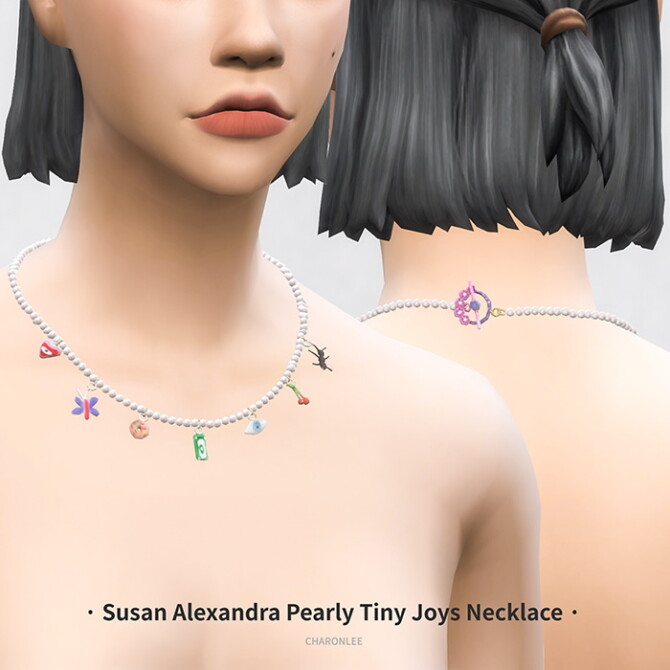 Sims 4 Susan Pearly Tiny Joys Necklace at Charonlee