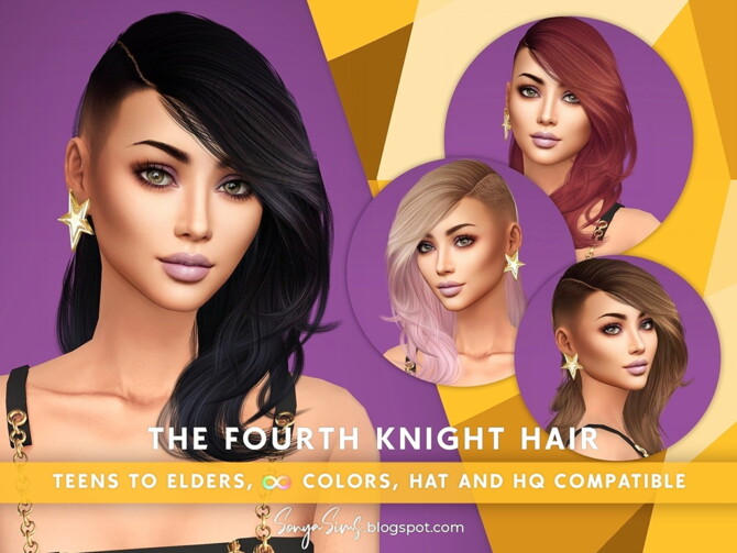 Sims 4 The Four Knight Hair at Sonya Sims