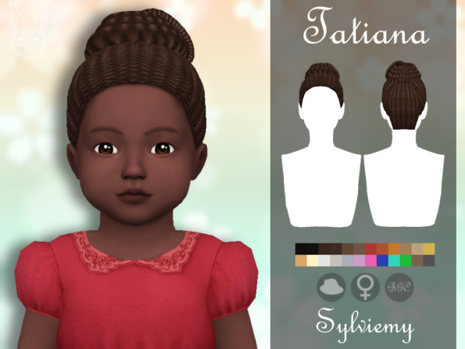 Sims 4 Tatiana Hairstyle (Toddler) by Sylviemy at TSR