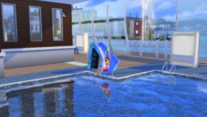 Functional Pool Slide converted from TS3 by AlexCroft at Mod The Sims 4