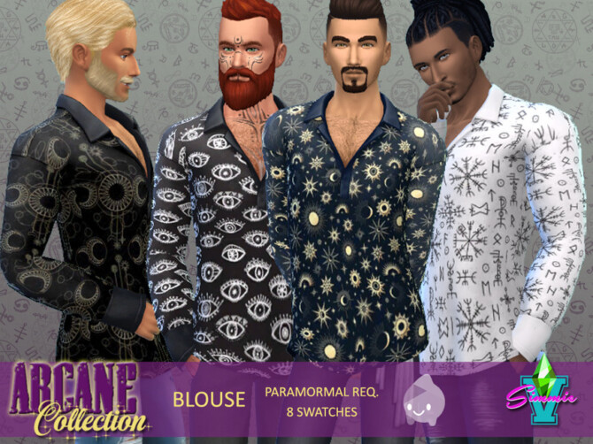 Sims 4 Arcane Blouse by SimmieV at TSR