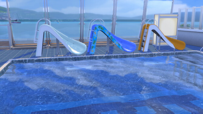 Sims 4 Functional Pool Slide converted from TS3 by AlexCroft at Mod The Sims 4