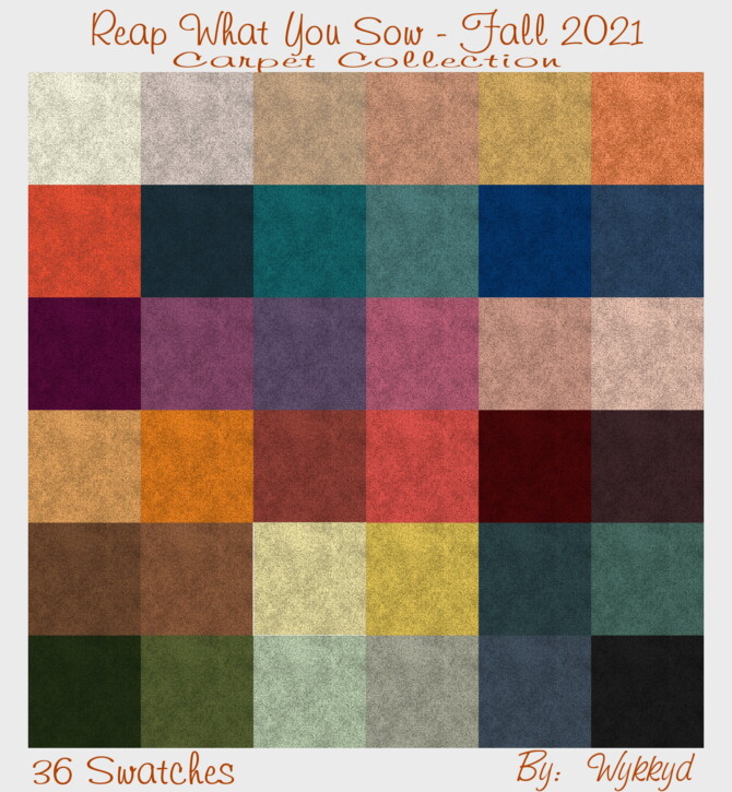 Sims 4 Reap What You Sow Fall 2021 Carpet Collection by Wykkyd at Mod The Sims 4