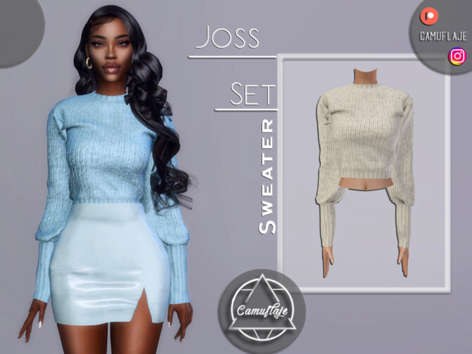 Sims 4 Joss Set Sweater by Camuflaje at TSR