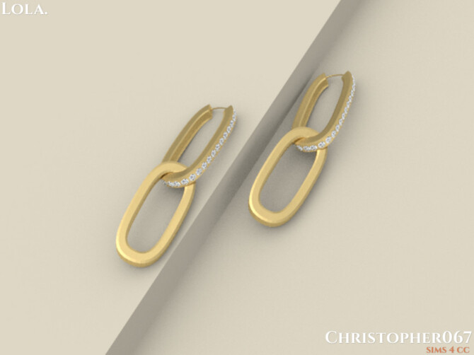 Sims 4 Lola Earrings by Christopher067 at TSR