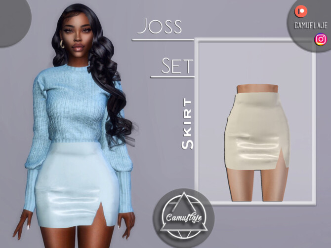 Sims 4 Joss Set Skirt by Camuflaje at TSR
