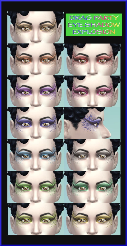 Sims 4 Drag Party Eyeshadow Explosion by Simmiller at Mod The Sims 4