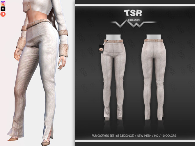 Sims 4 FUR CLOTHES SET 165 (LEGGINGS) BD571 by busra tr at TSR