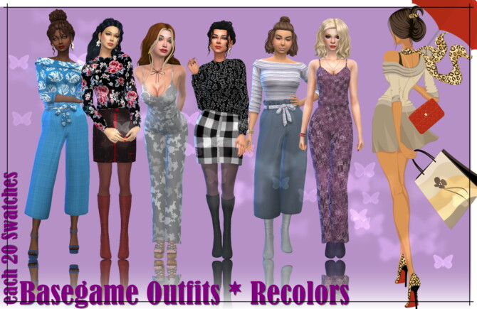 Sims 4 Basegame Outfit Recolors at Annett’s Sims 4 Welt