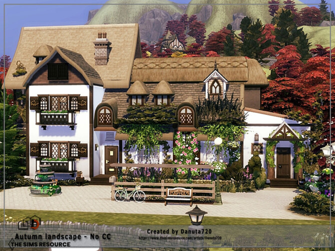 Sims 4 Autumn landscape house by Danuta720 at TSR