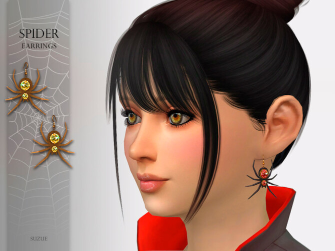 Sims 4 Spider Earrings Child by Suzue at TSR