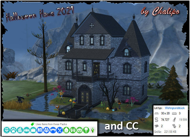 Sims 4 Halloween house by Chalipo at All 4 Sims