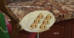 Holiday Dessert Cranberry Pecan Bree Scones at Mod The Sims 4