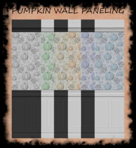 Pumpkins Wall Paneling by Simmiller at Mod The Sims 4