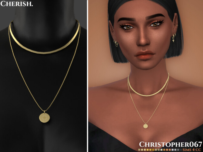 Sims 4 Cherish Necklace by Christopher067 at TSR