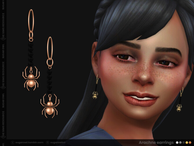 Sims 4 Arachne earrings for kids by sugar owl at TSR