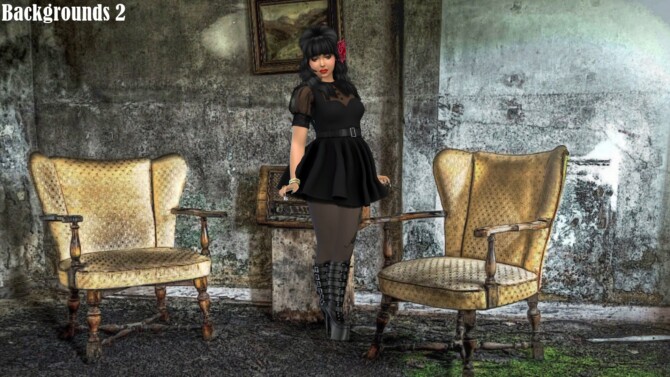 Sims 4 CAS Backgrounds * Old Chair at Annett’s Sims 4 Welt